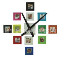 [COD] [Factory direct sale] 14-inch photo frame clock phase creative paint aluminum