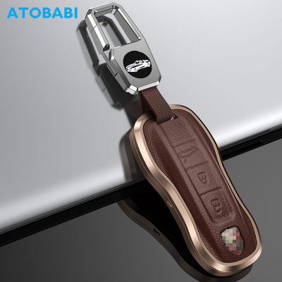 เคสกุญแจรถยนต์อะลูมินัมอัลลอย ATOBABI สำหรับพอร์ช Panamera Cayenne Macan 911 918 2020 2021สมาร์ทรีโมทรถยนต์ Fobs เคสป้องกัน