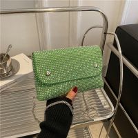 [COD] Internet celebrity personality fashion hot diamond bag women 2022 summer new chain shoulder Messenger square womens