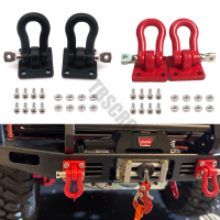 GON 2ชิ้นรถ RC รถพ่วงโลหะกุญแจมือกู้ภัยเบ็ดลากสำหรับ1/4ตีนตะขาบ RC Traxxas TRX4 SCX10ตามแนวแกน90046 RC4WD D90 CC01 TF2 Tamiya