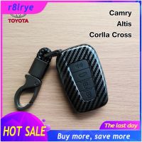 【Big Sale】เคสเคฟล่ารีโมทกุญแจรถยนต์ กรอบเคฟล่า หุ้มกุญแจ TOYOTA รุ่น Altis camry Corlla Cross (4ปุ่มกด) COD