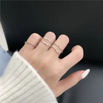 Buy Friendship Rings Matching 2 Ring Pinky Swear Ring Set Best Friend Gift  Promise Ring His and Hers Couples Rings Anniversary Ring Online in India -  Etsy