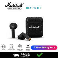 หูฟัง Marshall Minor III 3 หูฟังบลูทูธไร้สายของแท้ หูฟังพร้อมไมโครโฟน หูฟังออกกำลังกาย เกมหูฟังเพลงกันน้ำ