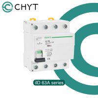 Electromechanic Residual Current Circuit Breaker Differential Breaker Switch CHYT iID AC RCD 2P 4P 230V 400V 63A 30mA 4.5KA