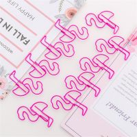 12pcs Flamingo Metal Paper Clips Bookmarks Photo Wall Planner School Office Supply File Folder Student Stationery Paperclips