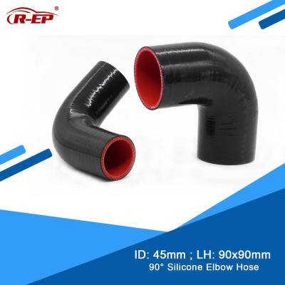 R-EP 90 degrees Silicone Elbow Hose 45MM New Silicone Rubber Joiner Inter cooler for Supercharger Piping High Pressure Flexible