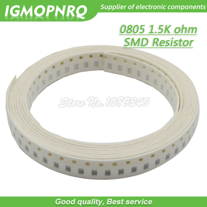 300pcs 0805ตัวต้านทาน SMD 1.5K OHM CHIP RESISTOR 18W 1.5K 1K5 ohms 0805-1. 5K ค่ะ