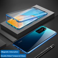 Double Sided Magnetic Absorption Metal Phone Case For Huawei P Smart 2021 P Smart Pro 2019 P Smart Plus Z S Protective Cover