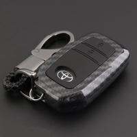 Xps Toyota Hilux Rogue &amp; Revo/innova/fortuner Keyless Remote Carbon Fiber Hard Case + ซิลิโคนฝาครอบกุญแจรถ