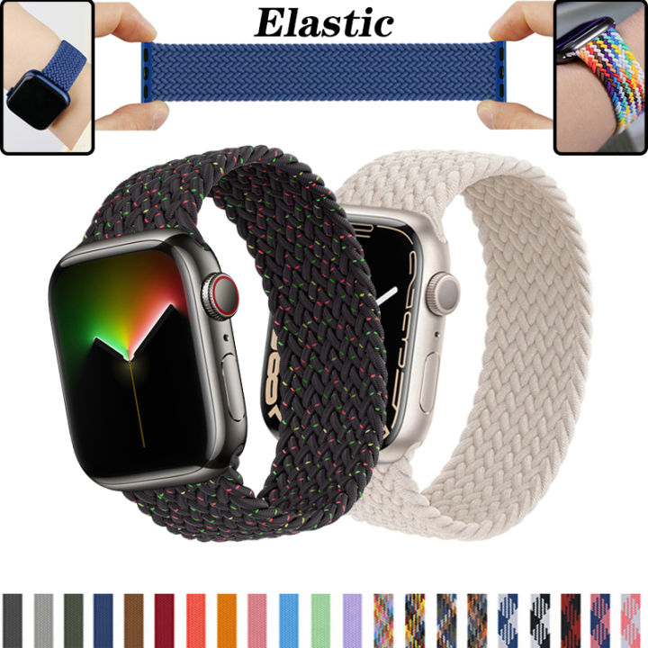 For Apple watch band 44mm 40mm 45mm 49mm 41mm 45 mm correa Braided Solo  Loop bracelet iWatch series 8 3 se 5 6 7 Ultra Strap