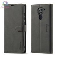 CaseสำหรับXiaomi Redmi Note 9/Redmi 10X (4G) PUกระเป๋าสตางค์หนังแบบพับปกคลุมด้วยเข็มกลัดปิดแม่เหล็กเคสโทรศัพท์มือถือสล็อตปลอก