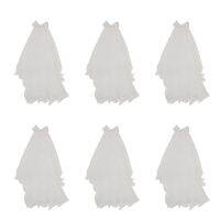 6X Women Wedding Veil Dress White Bowknot Layers Tulle Ribbon Edge Bridal Veils