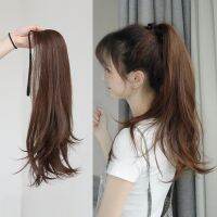 45ซม./55ซม.ผู้หญิงยาวตรง Strappy วิกผมหางม้าธรรมชาติ Microroll วิกผมหางม้า Hair Extension