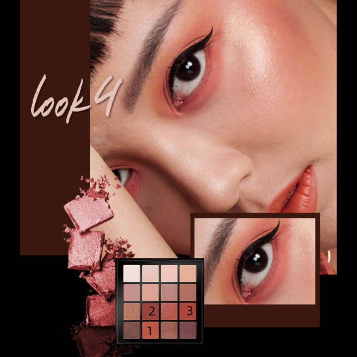 จัดส่งทันที-nyx-eyeshadow-palette-16-color-อายแชโดว์-เครื่องสำอาง-พาเลทอายแชโดว์-สีเอิร์-ธ-อายแชโดว์ไฮกลอส