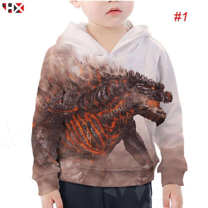 hx-ก็อตซิลลา-godzilla-เสื้อกันหนาวมีฮู้ดพิมพ์ลาย-3-d-สำหรับเด็ก