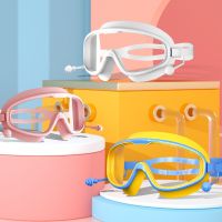 Children 39;s Swimming Goggles Girls And Boys Large Frame Waterproof Anti-fog HD Transparent Student Baby Swimming Glasses With Box