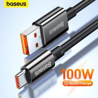 Baseus สาย USB 6A Type C สำหรับ P30 P40 Pro 5A สายชาร์จเร็ว USB-C R สายข้อมูลสำหรับ Honor 50 Pro