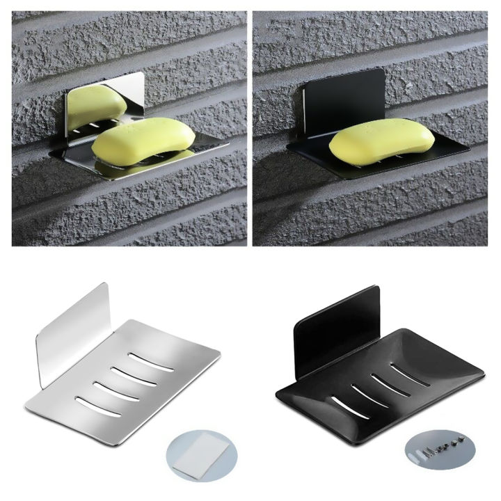 bathroom-shower-sponge-holder-soap-rack-wall-mounted-plate-organizing-anti-corrosion-restroom-tray-organizer