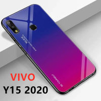 [ส่งจากไทย] Case Vivo Y15 2020 / Y15 เคสวีโว่ วาย15 สำหรับ Vivo Y15 เคสกระจกสองสี เคสเงาไล่สี ขอบนิ่ม TPU CASE สินค้าใหม่ vivo Y15 Case