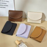 Solid Color Women Short Wallets Female Fashion PU Leather Hasp Small Purses Money Coin Bag Mini Clutch Card Holder for Girls Wallets