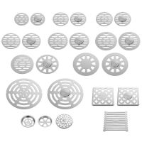 Round Steel Floor Drain Cover Plate Anti-clogging Drain Plug Hair Catcher Stopper for Shower Bathroom Deodorant Cover Hardware Traps Drains