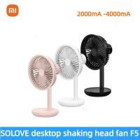 SOLOVE F5 Desktop Shake Head Fan Rechargeable Office Student Table Bed USB Small Home Mini Fan