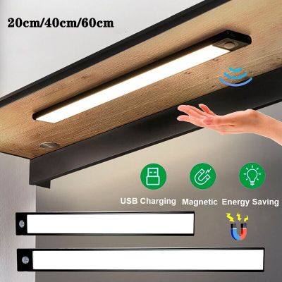 LED Ultra Thin Night Light Motion Sensor Wireless USB Under Cabinet Closet Light Rechargeable Bedroom Wardrobe Kitchen Lighting Night Lights