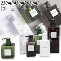 250Ml/450Ml/650Ml Botol Sabun Plastik Kosong Pompa Lotion Isi Ulang Dispenser Sabun Cair Wadah Sabun untuk Kamar Mandi Keluarga