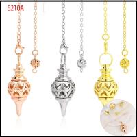 5210A เป็นรูกลวง จี้ลูกตุ้มเรกิ รูปทรงกรวย Amulet ลูกตุ้มโลหะทางจิตวิญญาณ การออกแบบใหม่ เครื่องมือทำนายดวง จี้ Dowsing ลูกตุ้มบำบัด ของตกแต่งบ้าน