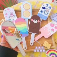Cartoon Makeup Handle Mirror with Comb Creative Design Comb Mirror Set with Handle Cute Mirror Portable Children Gifts Travel Mirrors