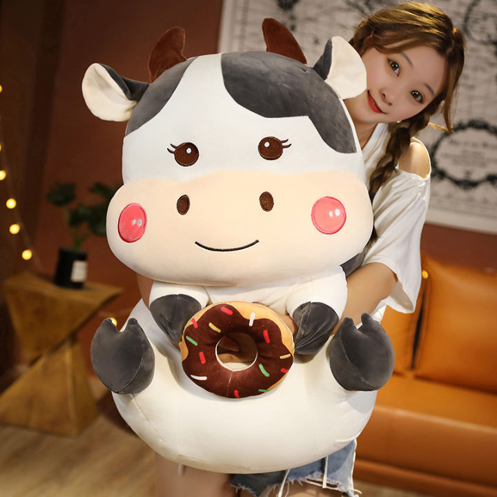 25-55cm-lovely-milk-cow-plush-toys-cartoon-plush-cattle-with-donuts-pillow-kawaii-dolls-nice-birthday-xmas-gift-for-children