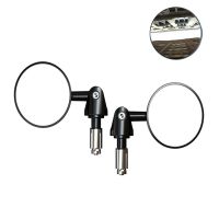 Universal 2pcs/Pair Motorcycle Rear View Mirrors Round 7/8" Handle Bar End Foldable Motorbike Side Mirror For Cafe Racer Mirrors