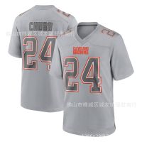 ﹍♞✖ NFL football jersey Brown 24 gray Browns Nick Chubb Jersey one drop