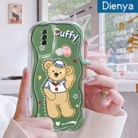 Dienya เคสสำหรับ OPPO A31 2020 A8เคสลายการ์ตูนตุ๊กตาน่ารักหมีขอบคลื่นเคสโทรศัพท์โปร่งใสนิ่มใหม่ปลอกซิลิโคนกันกระแทกเคสใสป้องกันเลนส์กล้อง