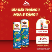 Bánh lát Snack khoai tây Mister Potato Neymar vị thịt nướng lon 100g