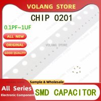 100PCS/LOT 0201 SMD Chip Multilayer Ceramic Capacitor 0.1pF- 1UF 2pF 6P 8P 13P 62P 100p 68pF 91P 1nF 22nF 15nF 330nF 220nF MLCC