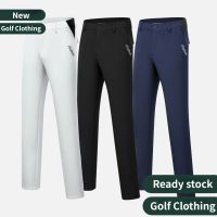 TIT Golf Mens Trousers Autumn Winter Slim-Fit Medium Thick Sports Pants Stretch Non-Iron Outdoor