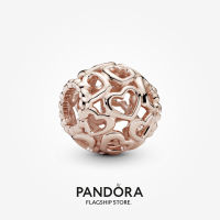 Official Store Pandora 14K Rose Gold Plated Open Your Heart Charm