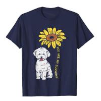 You Are My Sunshine Bichon Frise Sunflower Dog Lover Gift T-Shirt Tops &amp; Tees Prevalent Camisa Cotton Men Top T-Shirts Cool