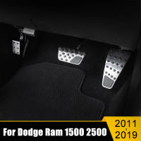 รถเท้าเร่งเชื้อเพลิงเหยียบเบรกปกแผ่นกันลื่นอุปกรณ์สแตนเลสสำหรับ Dodge Ram 1500 2500 3500 5500 2011 ~ 2019