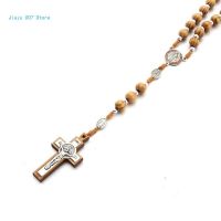 ☎ C9GA Rosary Prayer Necklaces for Men Beads Pendant