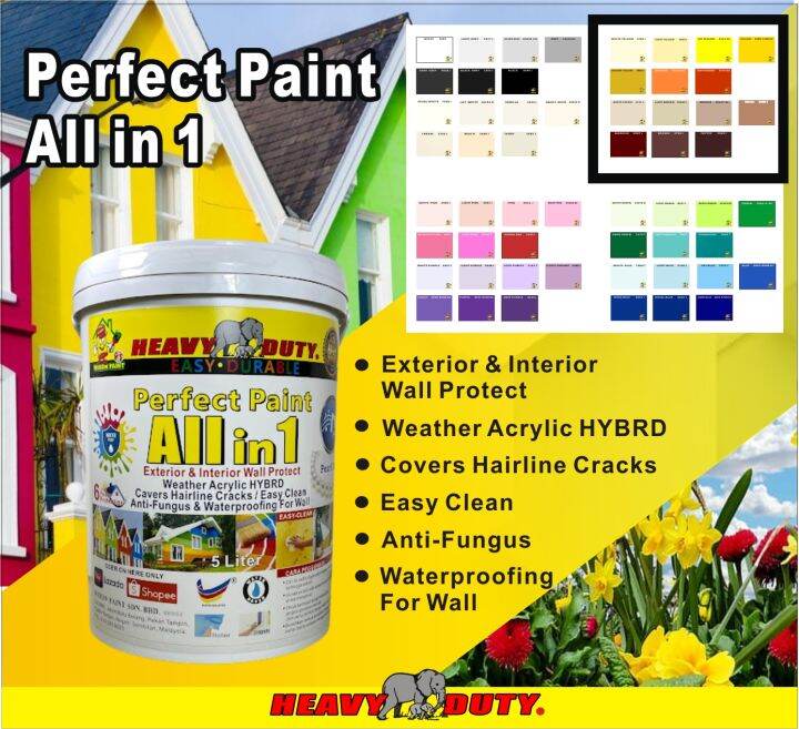 1L Perfect Paint All in 1 / Exterior & Interior Paint / Cat Rumah Dalam