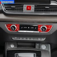 Special Offers Car Styling Console CD Multimedia Button Covers Decoration Sticker Trim For Audi A4 B9 Q5 2019 2020 2021 Interior Accessories