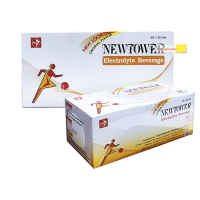 NEWTOWER Electrolyte Beverage เครื่องดื่มเกลือแร่ นิวทาวเวอร์ รสดั้งเดิม 50 ซอง/กล่อง