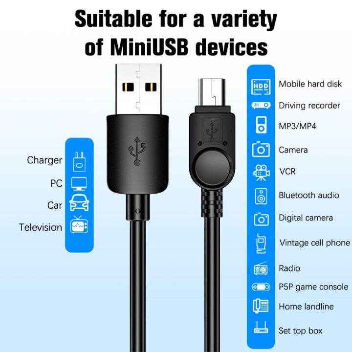 0-25m-1m-2m-3m-สายมินิ-usb-มินิ-usb-ต่อ-usb-อย่างรวดเร็วสายข้อมูล-r-สำหรับเครื่องเล่น-mp4-mp3รถ-dvr-gps-กล้องดิจิตอล-hdd-mini-usb