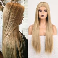 AIMEYA Synthetic No Lace Wig Ash Blonde Wig Middle Part Long Straight Hair Heat Resistant Fiber Hair Cosplay Wigs for Women [ Hot sell ] Toy Center 2