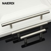 ℡▤✣ NAIERDI 4 24 Stainless Steel Handles Diameter 12mm Kitchen Door Cabinet T Bar Straight Handle Pull Knobs Furniture Hardware