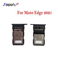 สําหรับ Motorola Edge 2021 ที่ใส่ซิมการ์ดถาดใส่ถาดใส่อะแดปเตอร์สําหรับมอเตอร์ขอบ 2021 ชิ้นส่วนซ่อมถาดซิมการ์ด