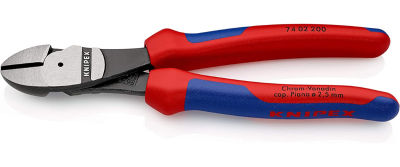 KNIPEX - KPX7402200 Tools - High Leverage Diagonal Cutters, Multi-Component (7402200) 8-Inch Comfort Grip