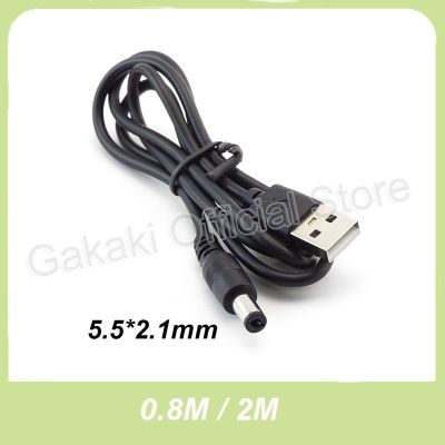 Chaunceybi USB Male A to 5.5mm x 2.1mm Plug Jack Cord Socket 5V Cable 5.5mmx2.1mm